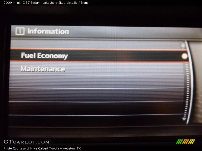 Lakeshore Slate Metallic / Stone 2009 Infiniti G 37 Sedan