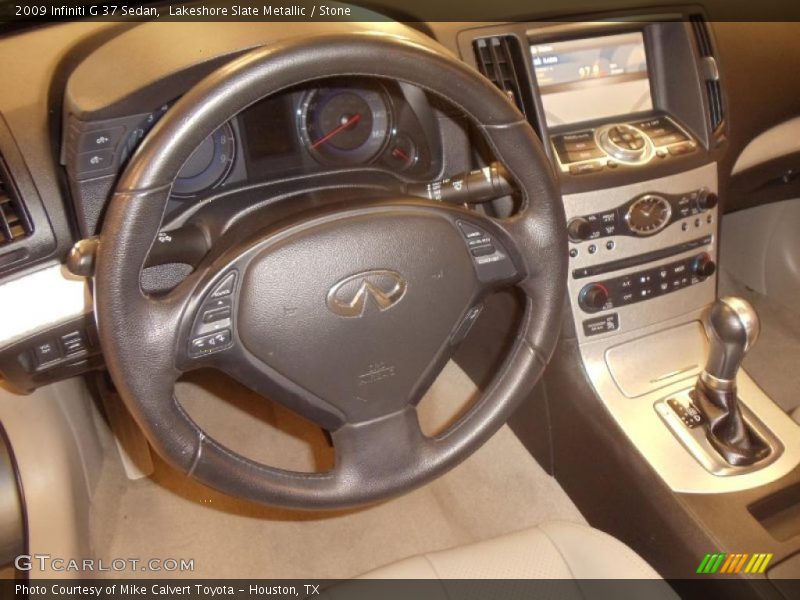Lakeshore Slate Metallic / Stone 2009 Infiniti G 37 Sedan