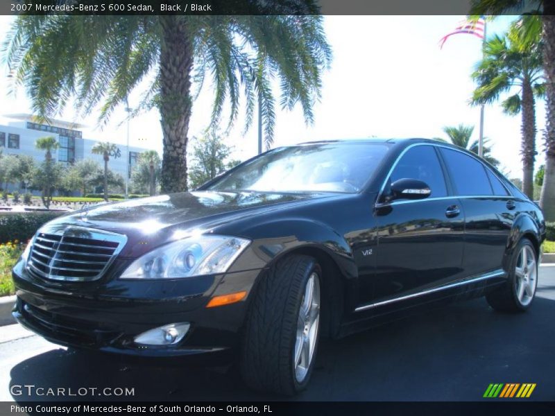 Black / Black 2007 Mercedes-Benz S 600 Sedan
