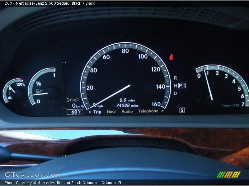  2007 S 600 Sedan 600 Sedan Gauges