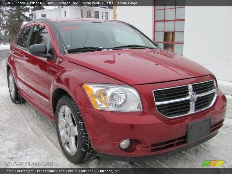 Inferno Red Crystal Pearl / Pastel Pebble Beige 2007 Dodge Caliber R/T AWD