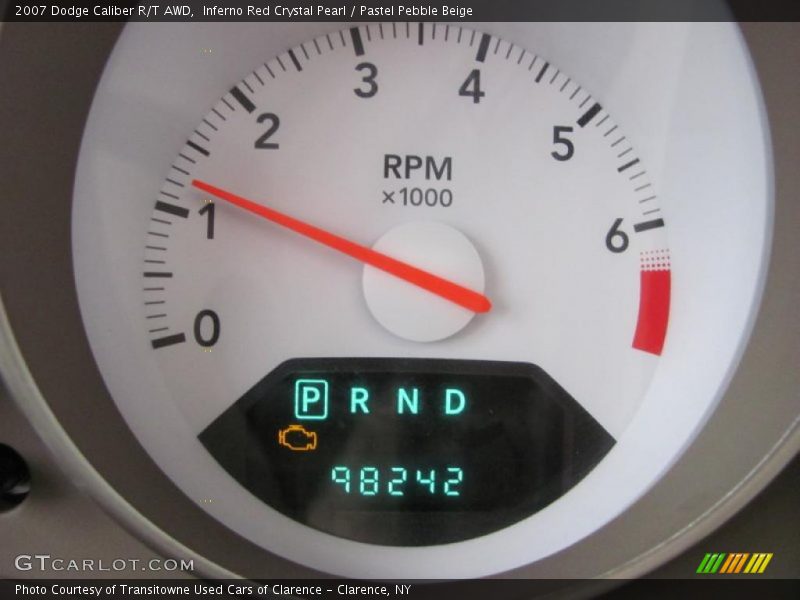 Inferno Red Crystal Pearl / Pastel Pebble Beige 2007 Dodge Caliber R/T AWD