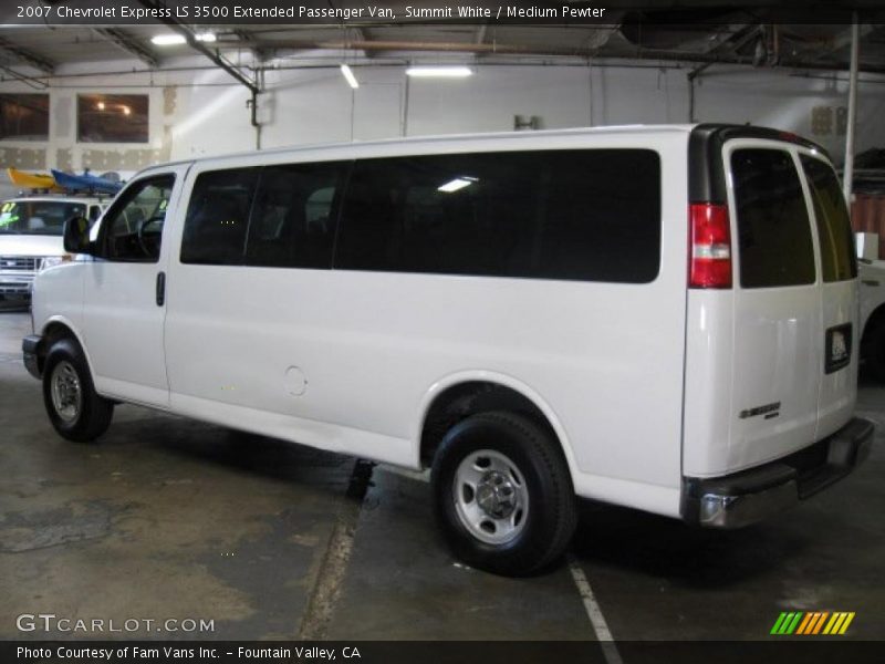 Summit White / Medium Pewter 2007 Chevrolet Express LS 3500 Extended Passenger Van