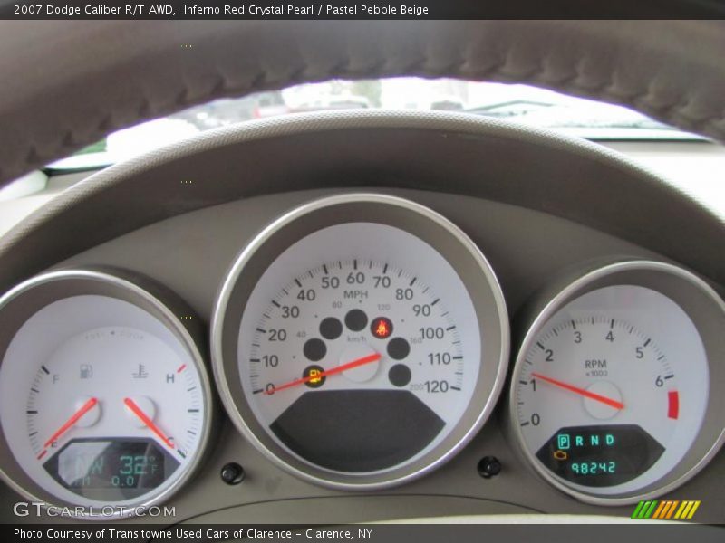 Inferno Red Crystal Pearl / Pastel Pebble Beige 2007 Dodge Caliber R/T AWD
