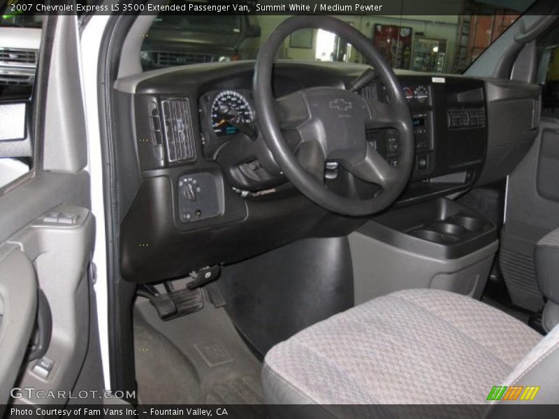 Summit White / Medium Pewter 2007 Chevrolet Express LS 3500 Extended Passenger Van