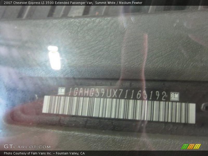 Summit White / Medium Pewter 2007 Chevrolet Express LS 3500 Extended Passenger Van