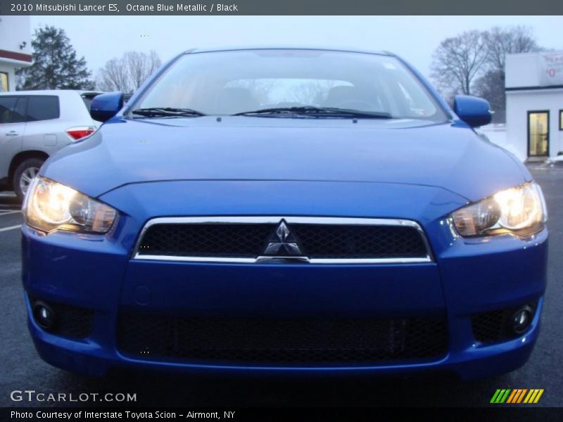 Octane Blue Metallic / Black 2010 Mitsubishi Lancer ES