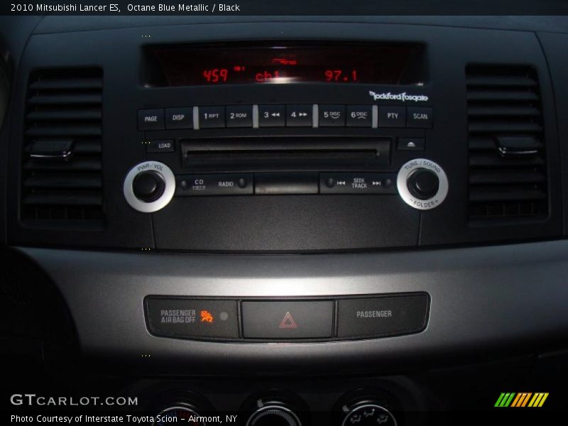 Octane Blue Metallic / Black 2010 Mitsubishi Lancer ES