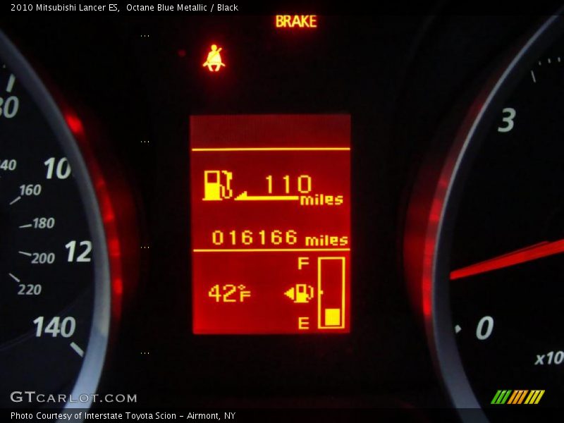 Octane Blue Metallic / Black 2010 Mitsubishi Lancer ES