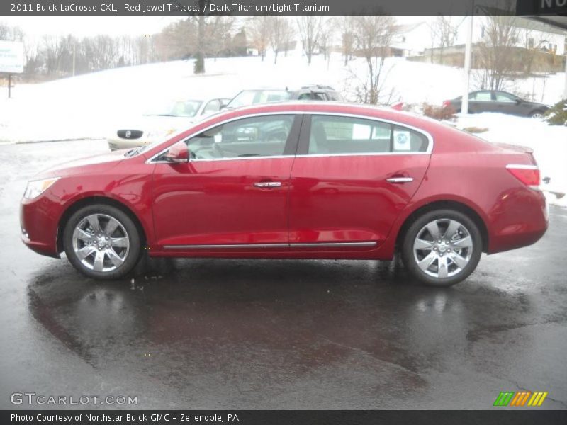 Red Jewel Tintcoat / Dark Titanium/Light Titanium 2011 Buick LaCrosse CXL
