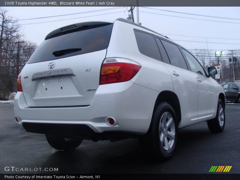 Blizzard White Pearl / Ash Gray 2008 Toyota Highlander 4WD