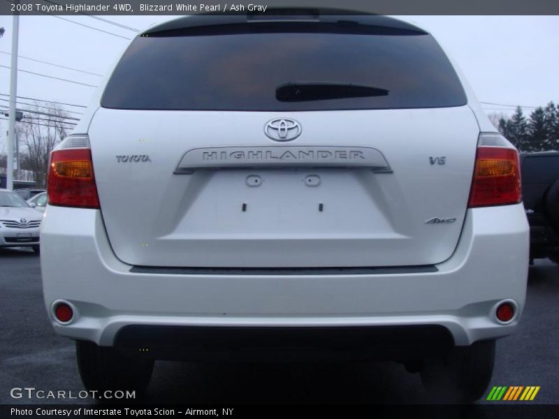 Blizzard White Pearl / Ash Gray 2008 Toyota Highlander 4WD