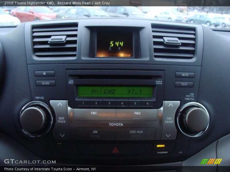 Blizzard White Pearl / Ash Gray 2008 Toyota Highlander 4WD