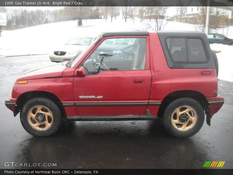 Bright Red / Gray 1995 Geo Tracker LSi 4x4