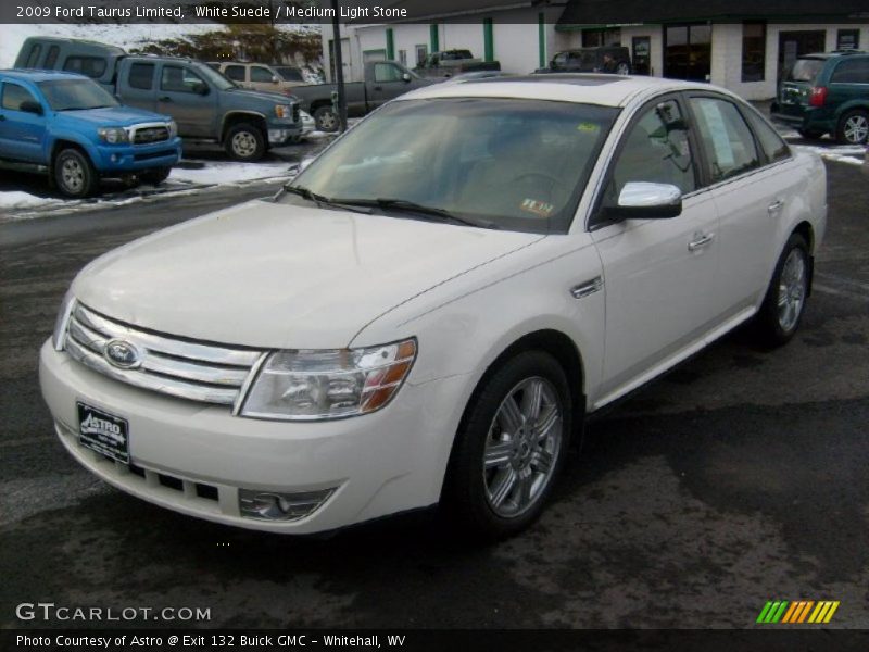 White Suede / Medium Light Stone 2009 Ford Taurus Limited