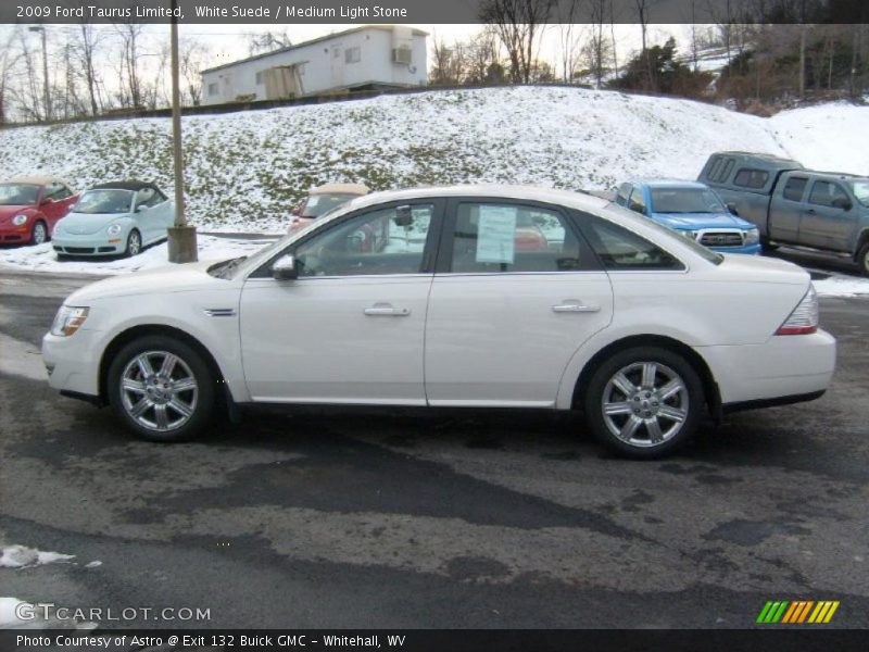 White Suede / Medium Light Stone 2009 Ford Taurus Limited