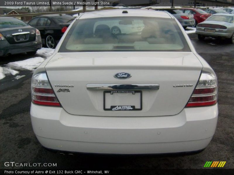 White Suede / Medium Light Stone 2009 Ford Taurus Limited