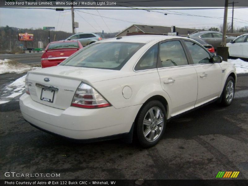 White Suede / Medium Light Stone 2009 Ford Taurus Limited