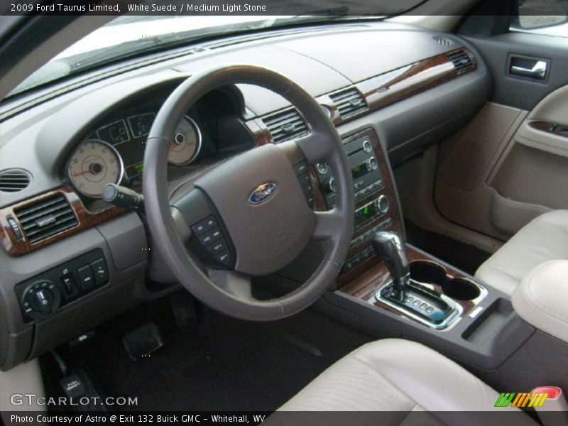 White Suede / Medium Light Stone 2009 Ford Taurus Limited