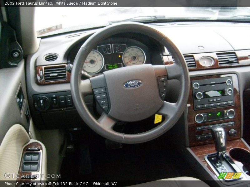 White Suede / Medium Light Stone 2009 Ford Taurus Limited