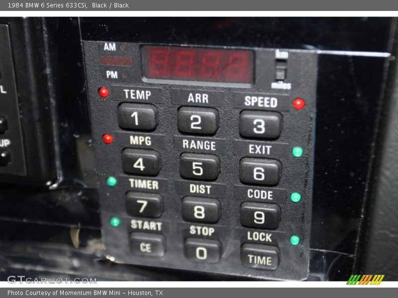 Controls of 1984 6 Series 633CSi