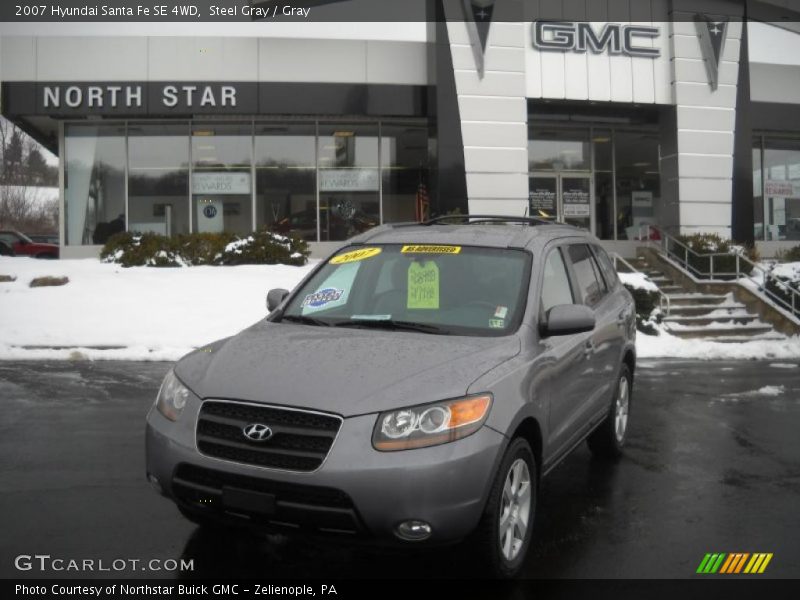 Steel Gray / Gray 2007 Hyundai Santa Fe SE 4WD