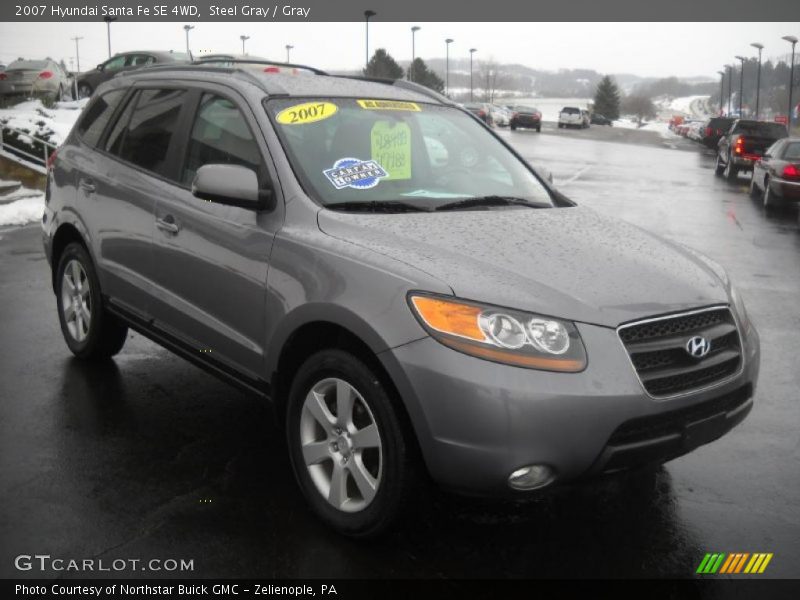 Steel Gray / Gray 2007 Hyundai Santa Fe SE 4WD