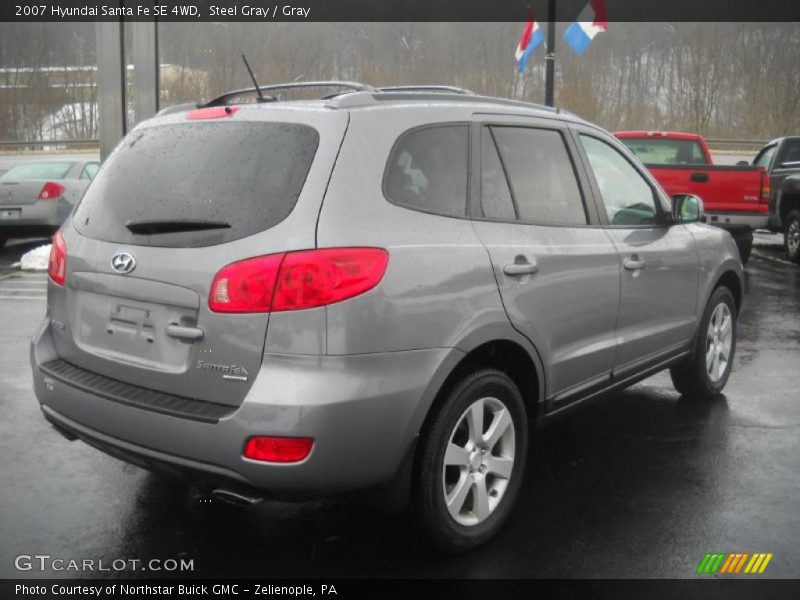 Steel Gray / Gray 2007 Hyundai Santa Fe SE 4WD