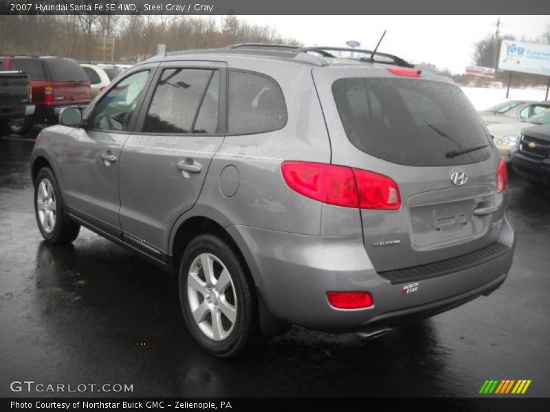 Steel Gray / Gray 2007 Hyundai Santa Fe SE 4WD