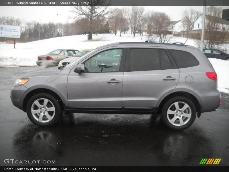 Steel Gray / Gray 2007 Hyundai Santa Fe SE 4WD