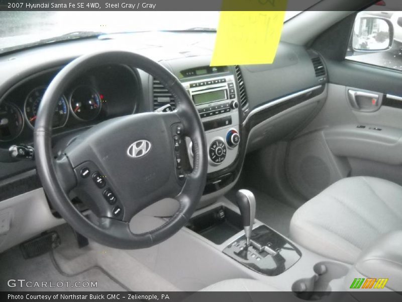 Steel Gray / Gray 2007 Hyundai Santa Fe SE 4WD