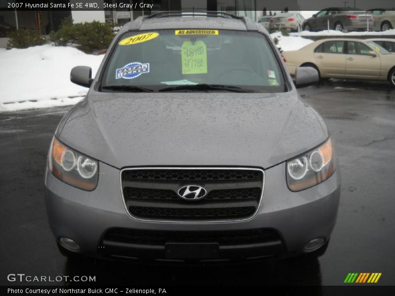 Steel Gray / Gray 2007 Hyundai Santa Fe SE 4WD