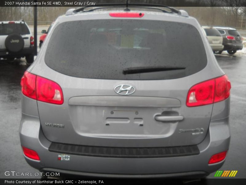 Steel Gray / Gray 2007 Hyundai Santa Fe SE 4WD