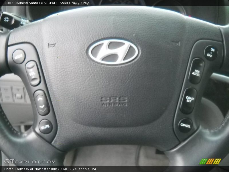 Steel Gray / Gray 2007 Hyundai Santa Fe SE 4WD