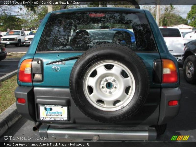Dark Green Metallic / Gray 1997 Toyota RAV4 4WD