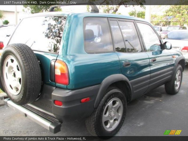 Dark Green Metallic / Gray 1997 Toyota RAV4 4WD