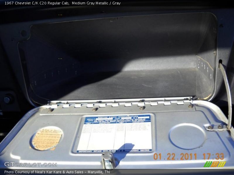 Medium Gray Metallic / Gray 1967 Chevrolet C/K C20 Regular Cab