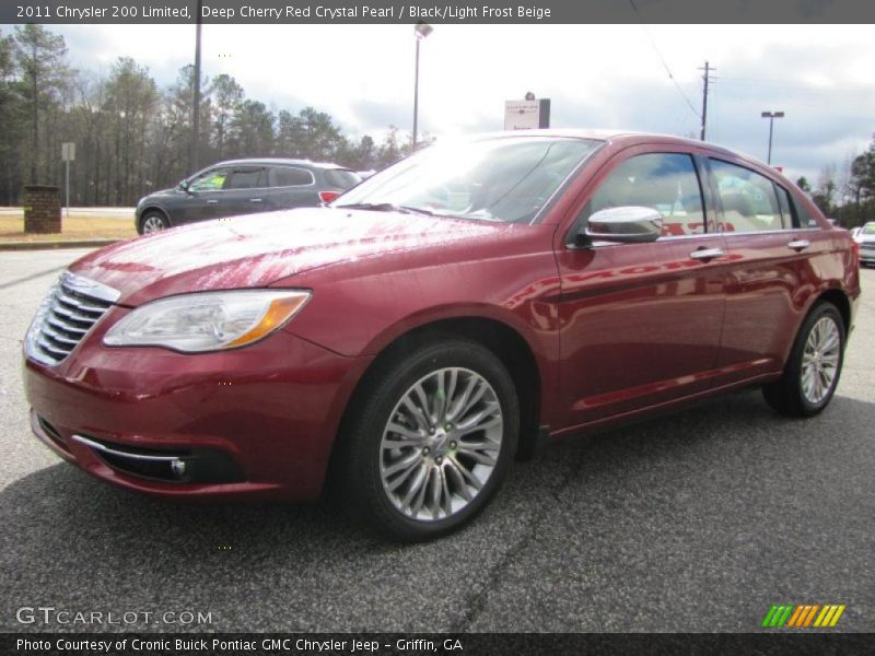 Deep Cherry Red Crystal Pearl / Black/Light Frost Beige 2011 Chrysler 200 Limited