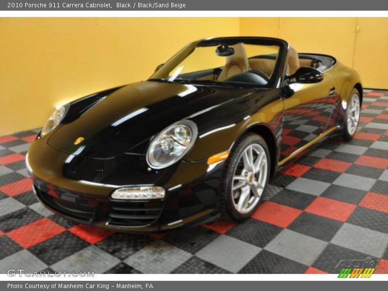 Black / Black/Sand Beige 2010 Porsche 911 Carrera Cabriolet