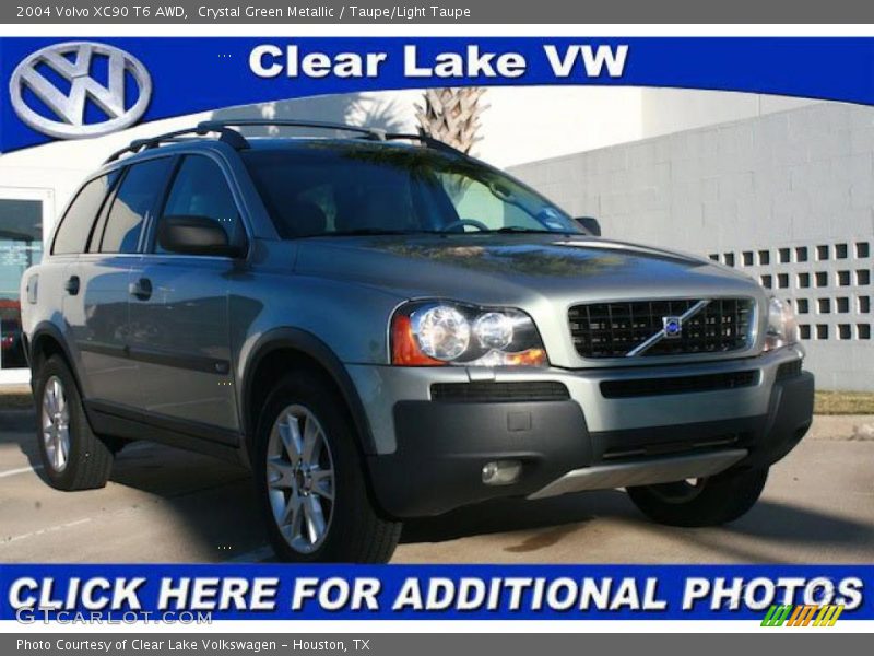 Crystal Green Metallic / Taupe/Light Taupe 2004 Volvo XC90 T6 AWD