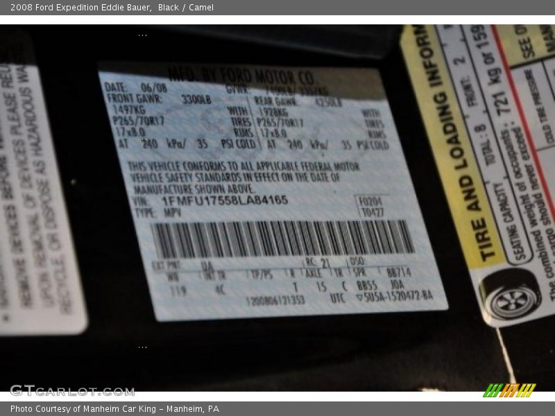 Black / Camel 2008 Ford Expedition Eddie Bauer