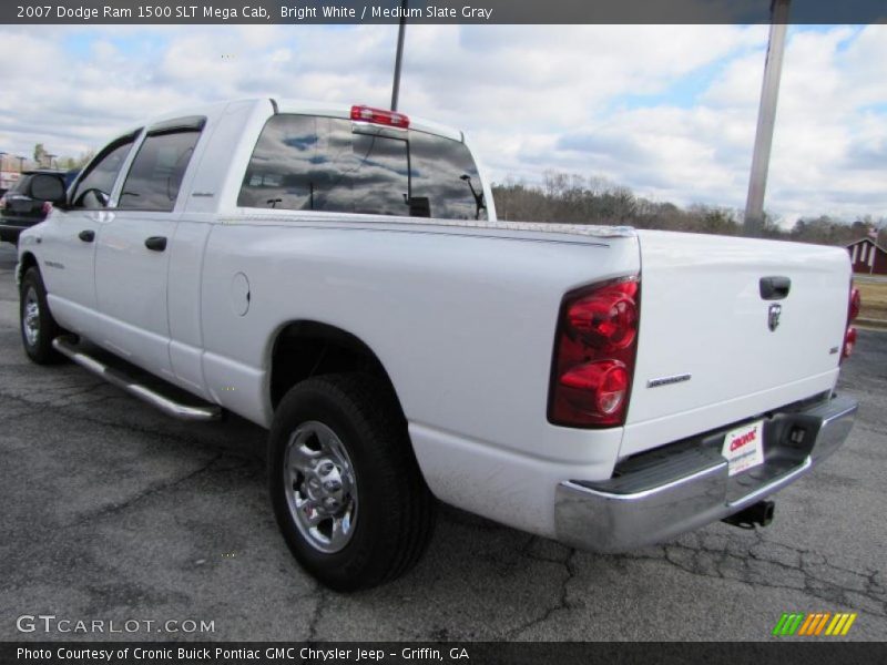 Bright White / Medium Slate Gray 2007 Dodge Ram 1500 SLT Mega Cab