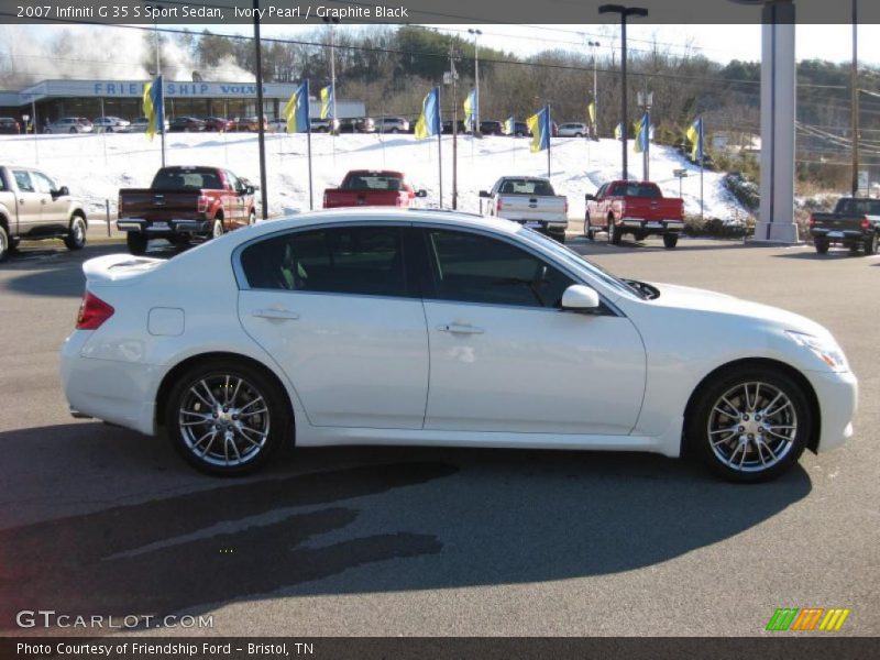 Ivory Pearl / Graphite Black 2007 Infiniti G 35 S Sport Sedan