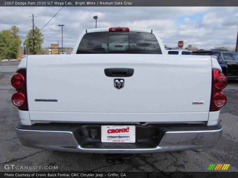 Bright White / Medium Slate Gray 2007 Dodge Ram 1500 SLT Mega Cab