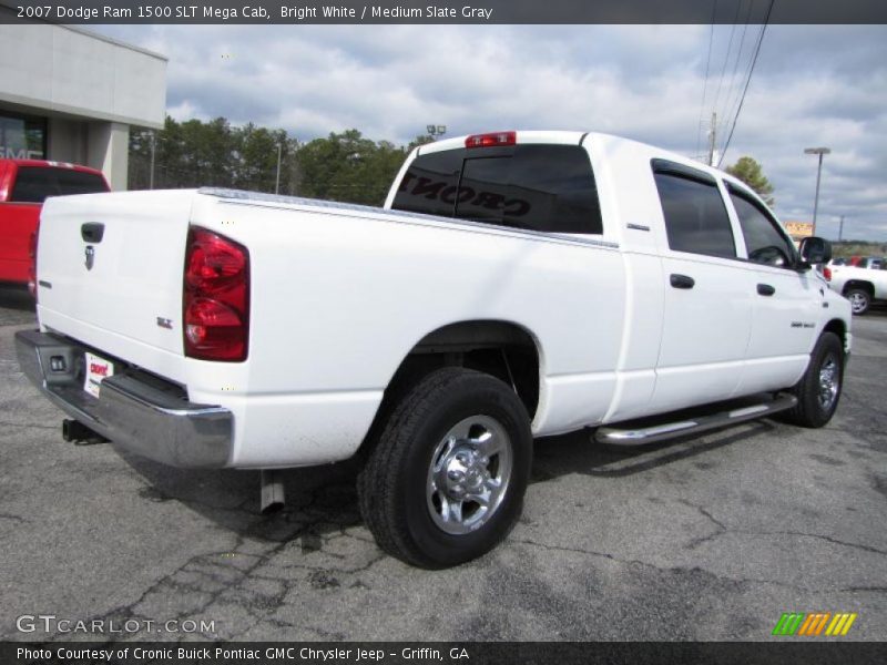 Bright White / Medium Slate Gray 2007 Dodge Ram 1500 SLT Mega Cab