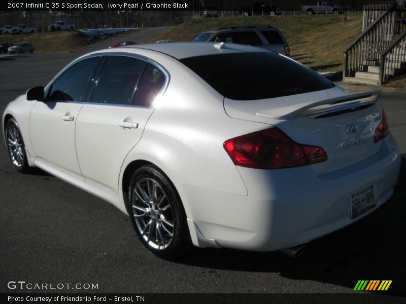Ivory Pearl / Graphite Black 2007 Infiniti G 35 S Sport Sedan
