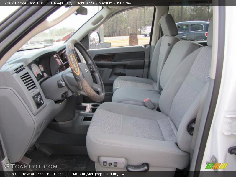 Bright White / Medium Slate Gray 2007 Dodge Ram 1500 SLT Mega Cab