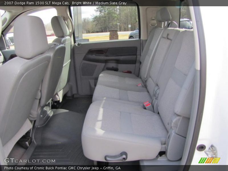 Bright White / Medium Slate Gray 2007 Dodge Ram 1500 SLT Mega Cab