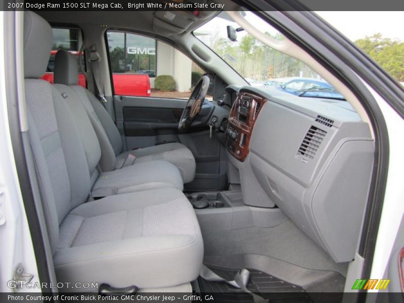 Bright White / Medium Slate Gray 2007 Dodge Ram 1500 SLT Mega Cab