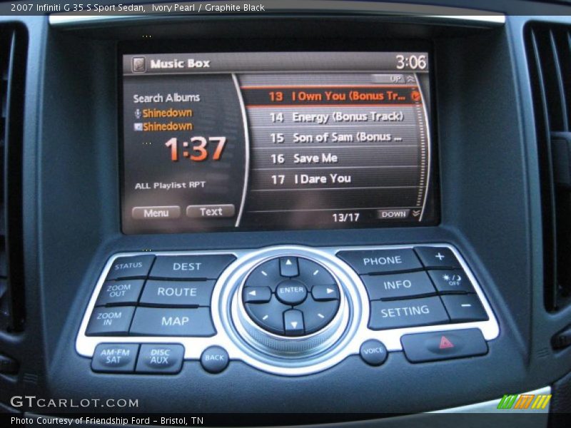 Ivory Pearl / Graphite Black 2007 Infiniti G 35 S Sport Sedan